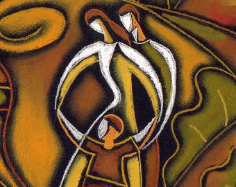 Large Home Wall Decor Canvas Art - Stretched & Ready-to-Hang Print - Health-care Family Medical office  - Leon Zernitsky Art