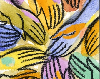 Canvas Art Abstract Stretched Ready to Hang Canvas Print Diversity Community Harmony Multi-ethnic Art by Leon Zernitsky