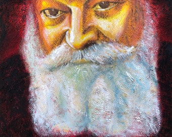 Jewish Home Decor Canvas Art Lubavitch Rebbe Stretched Canvas Print Abstract Judaica Modern Art Ready to Hang by Leon Zernitsky